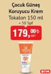 TOKALON ÇOCUK GÜNEŞ KORUYUCU KREM 150 ML